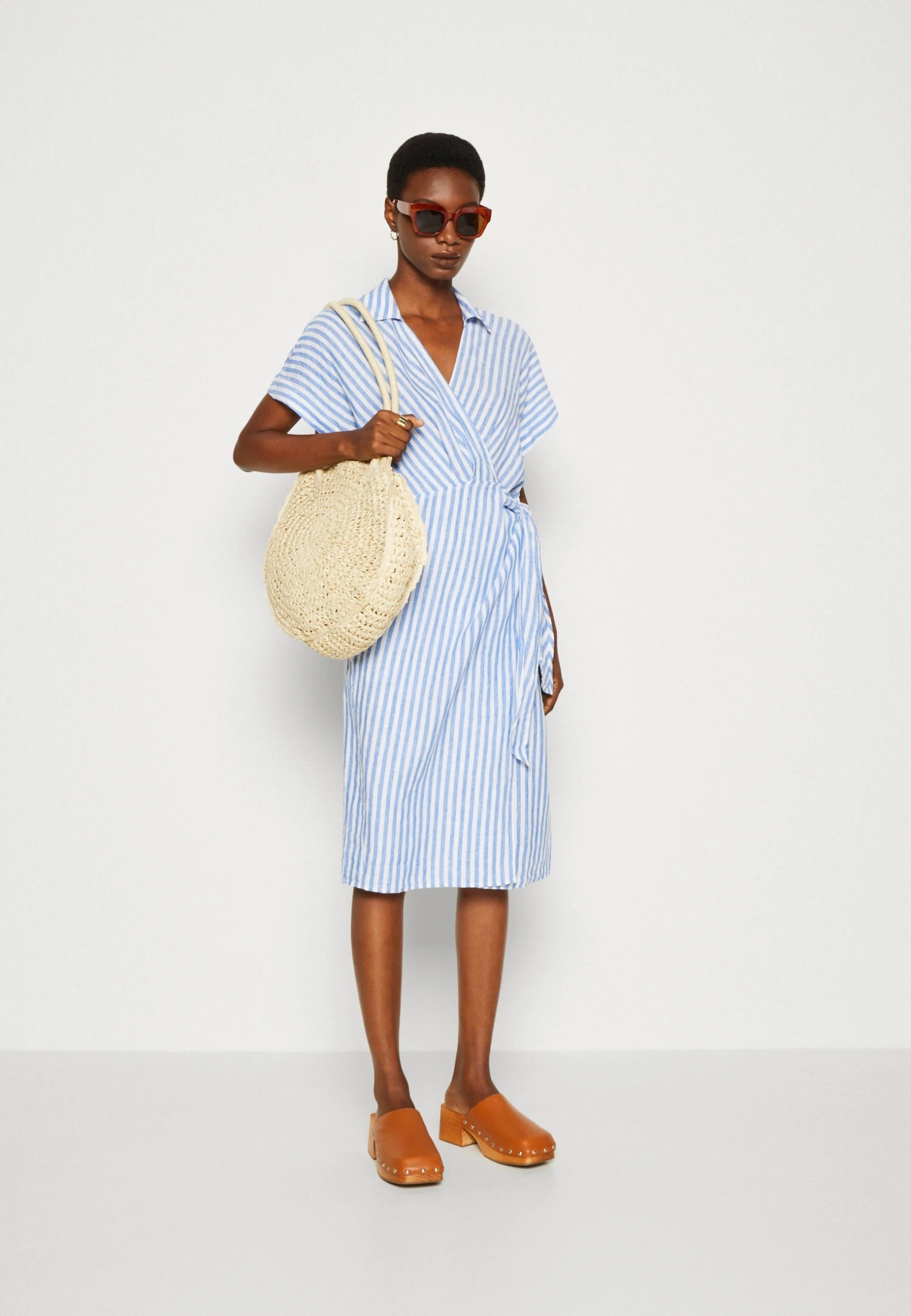 ARKET Day Dress - Blue/White 2 ARKET Day Dress - Blue/White - Image 2