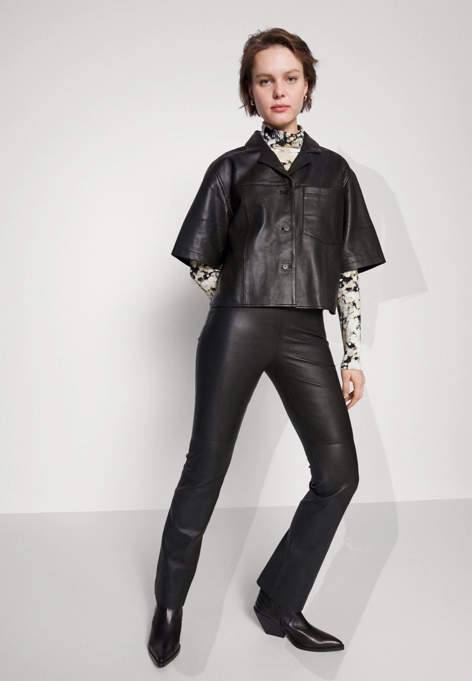 ARKET Leather Trousers - Black 4 ARKET Leather Trousers - Black - Image 4