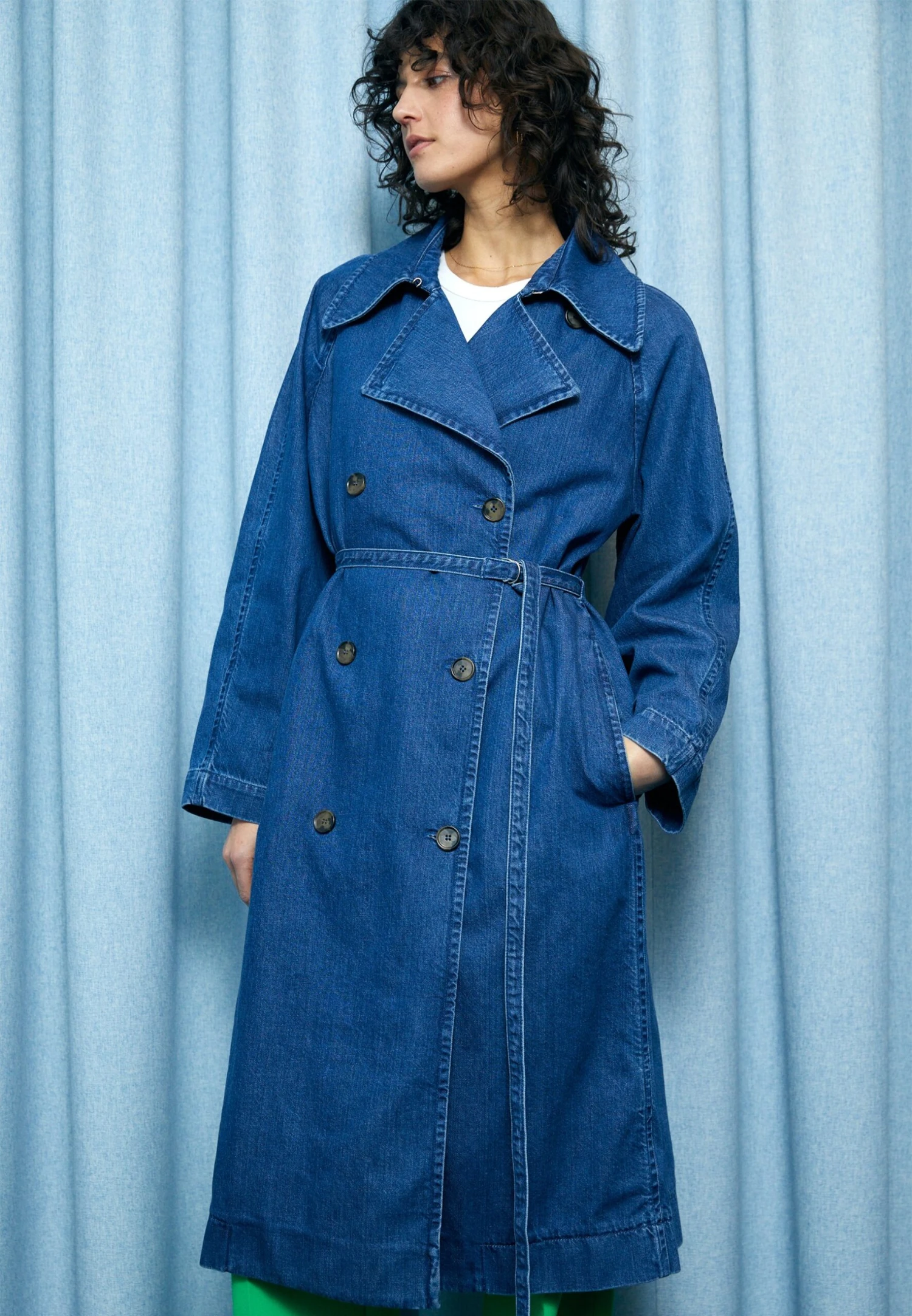 ARKET Trenchcoat - Blue 5 ARKET Trenchcoat - Blue - Image 5
