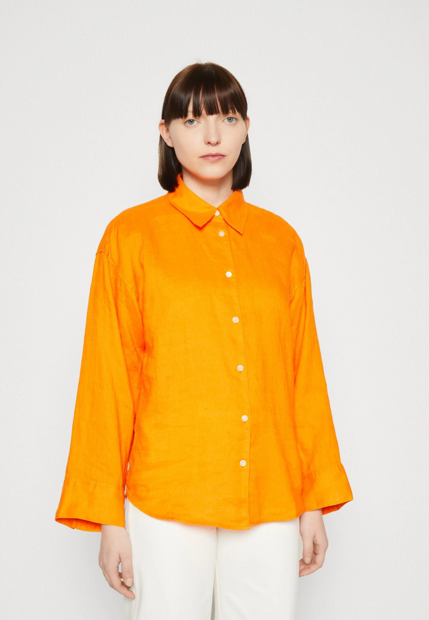 ARKET Button-Down Blouse - Orange 1 ARKET Button-Down Blouse - Orange